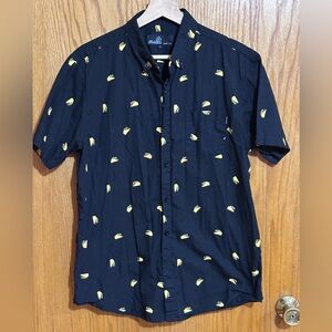 Molokai‎ surf co men’s sz large taco button down short sleeve shirt cotton